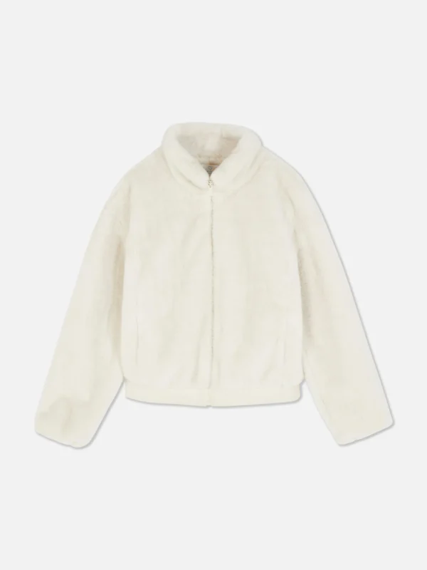 Veste Zippée En Fausse Fourrure