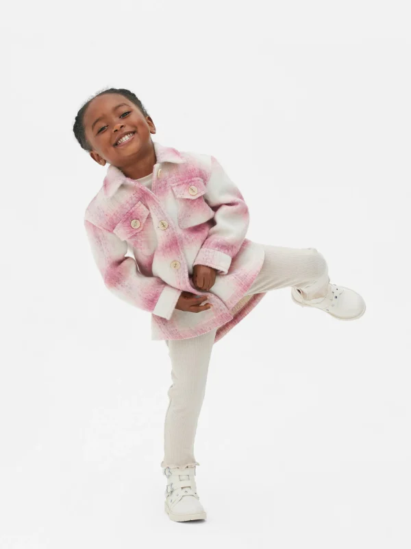 Veste-chemise Boutonnée à Carreaux