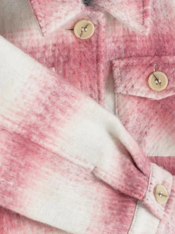 Veste-chemise Boutonnée à Carreaux